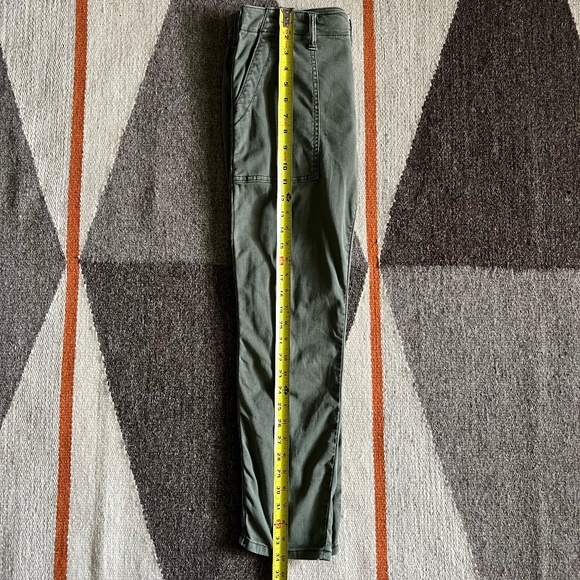 Pistola Mara Straight Leg Utility Cropped Pants in Olive Green Size 27 - Picture 8 of 8